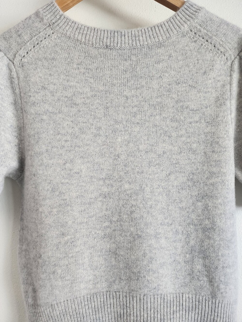 Wilfred Aritzia Cherub Gray Wool Cashmere Short Sleeve Knit Top Size M - Picture 8 of 15
